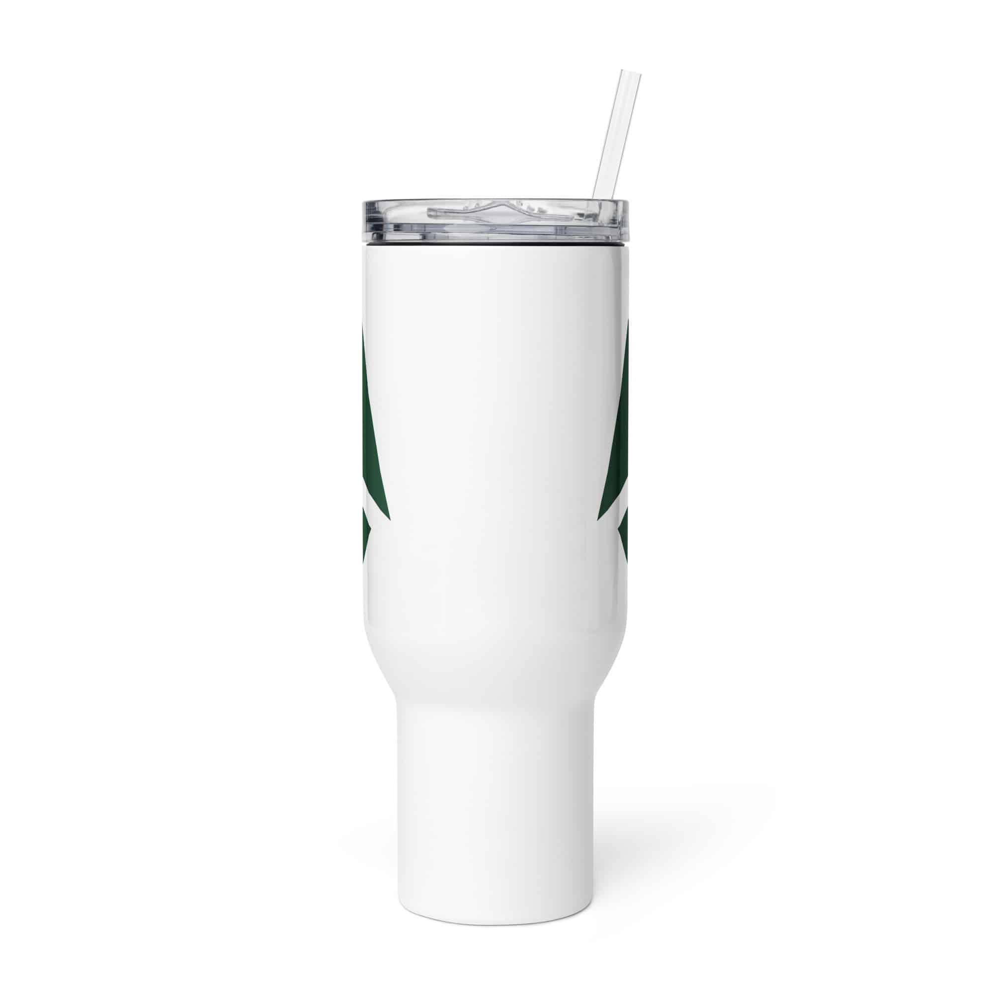 Forest Green Compass Arrow Travel Mug