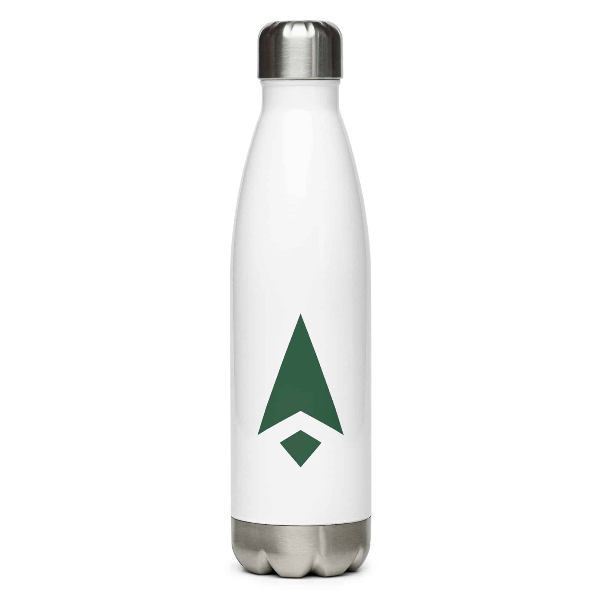 Forest Green Compass Arrow Water Bottle