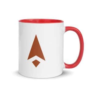 10 Compass Arrow Terracotta Color Inside Coffee Mug - 11 oz - Main