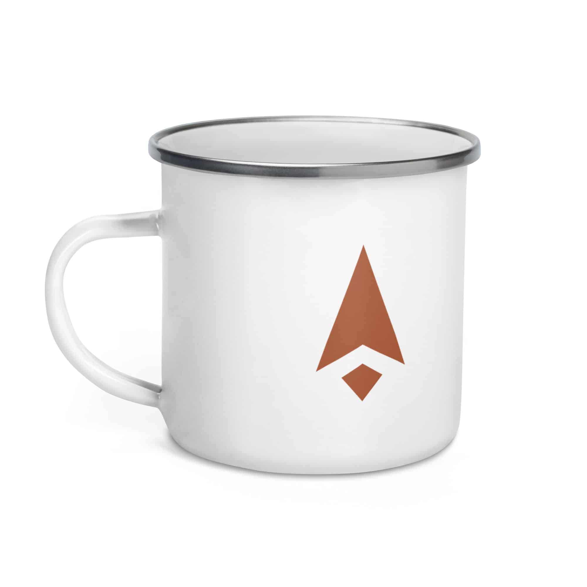 Terracotta Compass Arrow Enamel Camp Mug