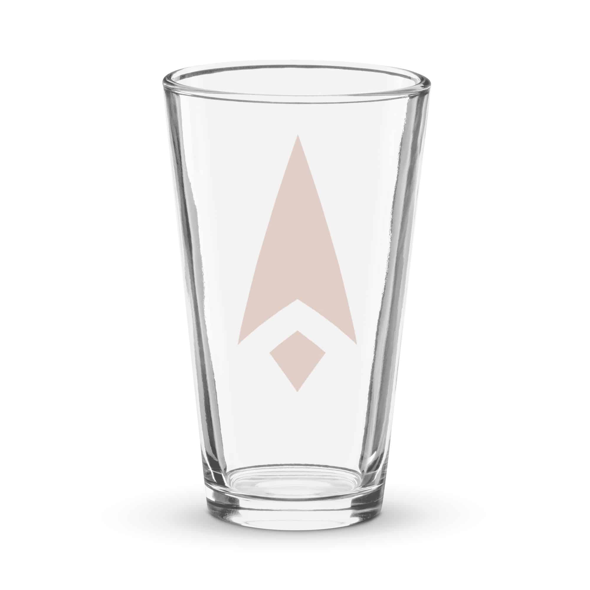 Terracotta Compass Arrow Pint Glass