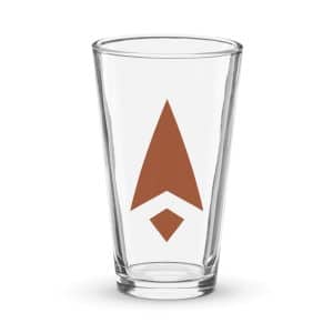 10 Compass Arrow Terracotta Pint Glass - 16 oz - Main