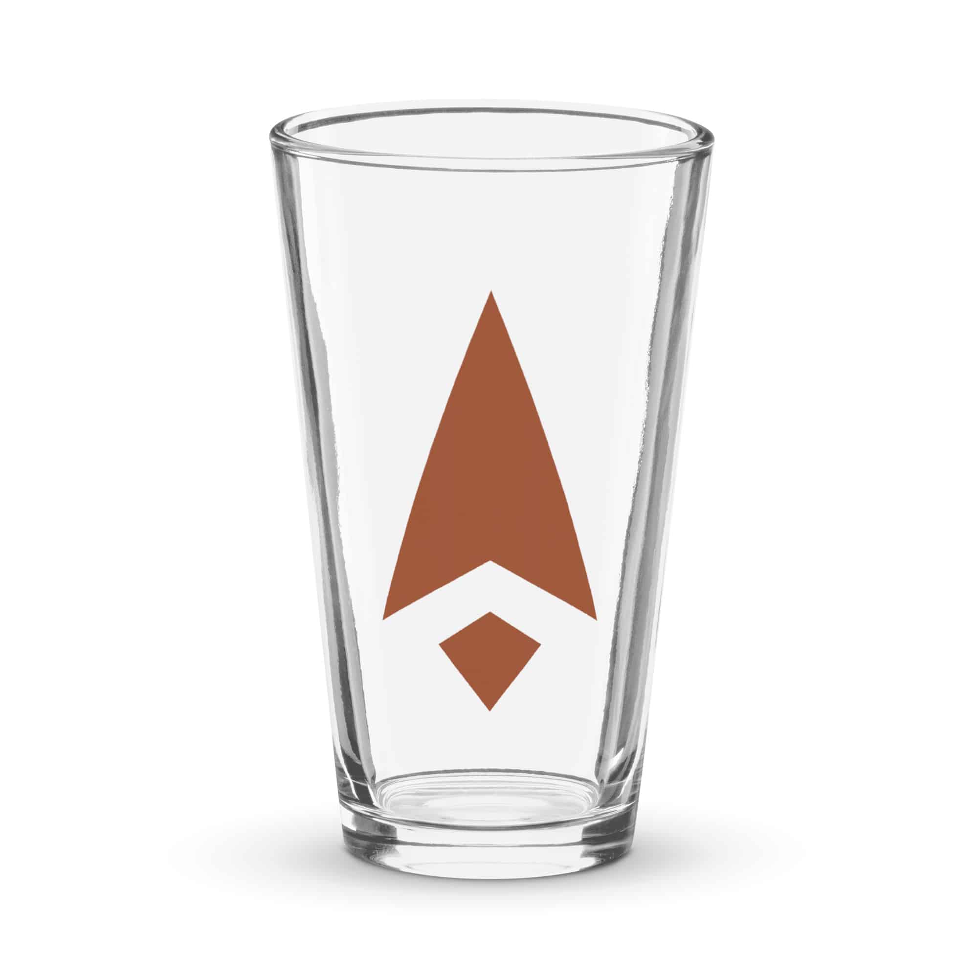 Terracotta Compass Arrow Pint Glass