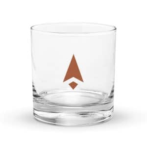 10 Compass Arrow Terracotta Rocks Glass - 10.5 oz - Main