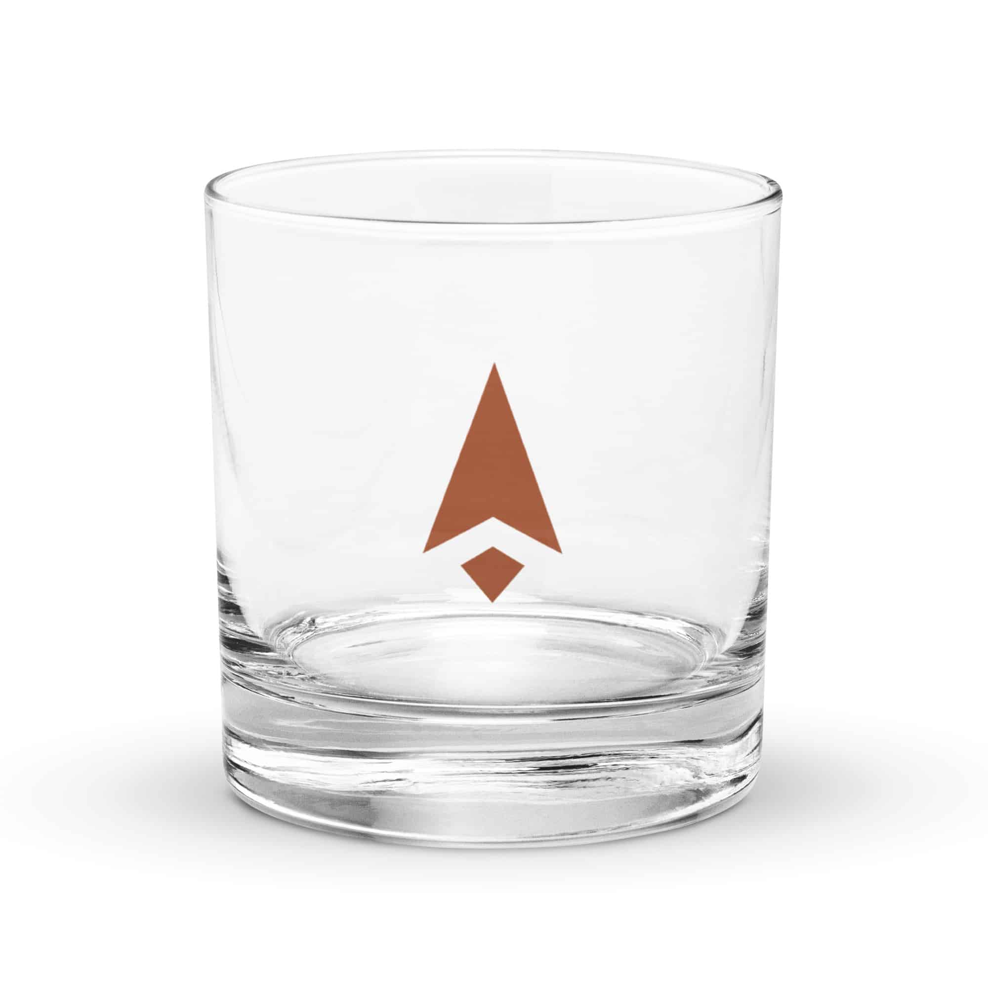 Terracotta Compass Arrow Rocks Glass