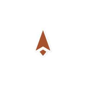 10 Compass Arrow Terracotta Vinyl Sticker - 3x3 - Main