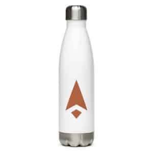 10 Compass Arrow Terracotta Stainless Steel Water Bottle - 17 oz - Main