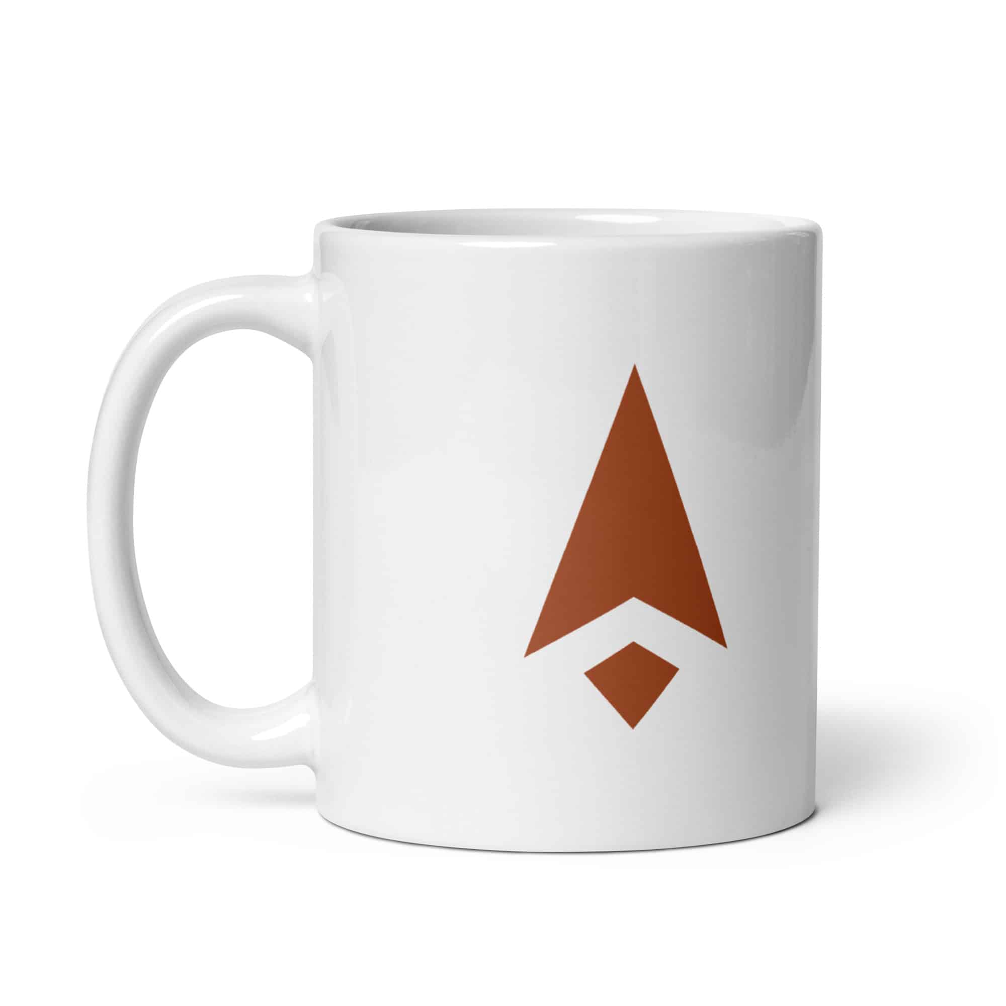 Terracotta Compass Arrow White Ceramic Coffee Mug