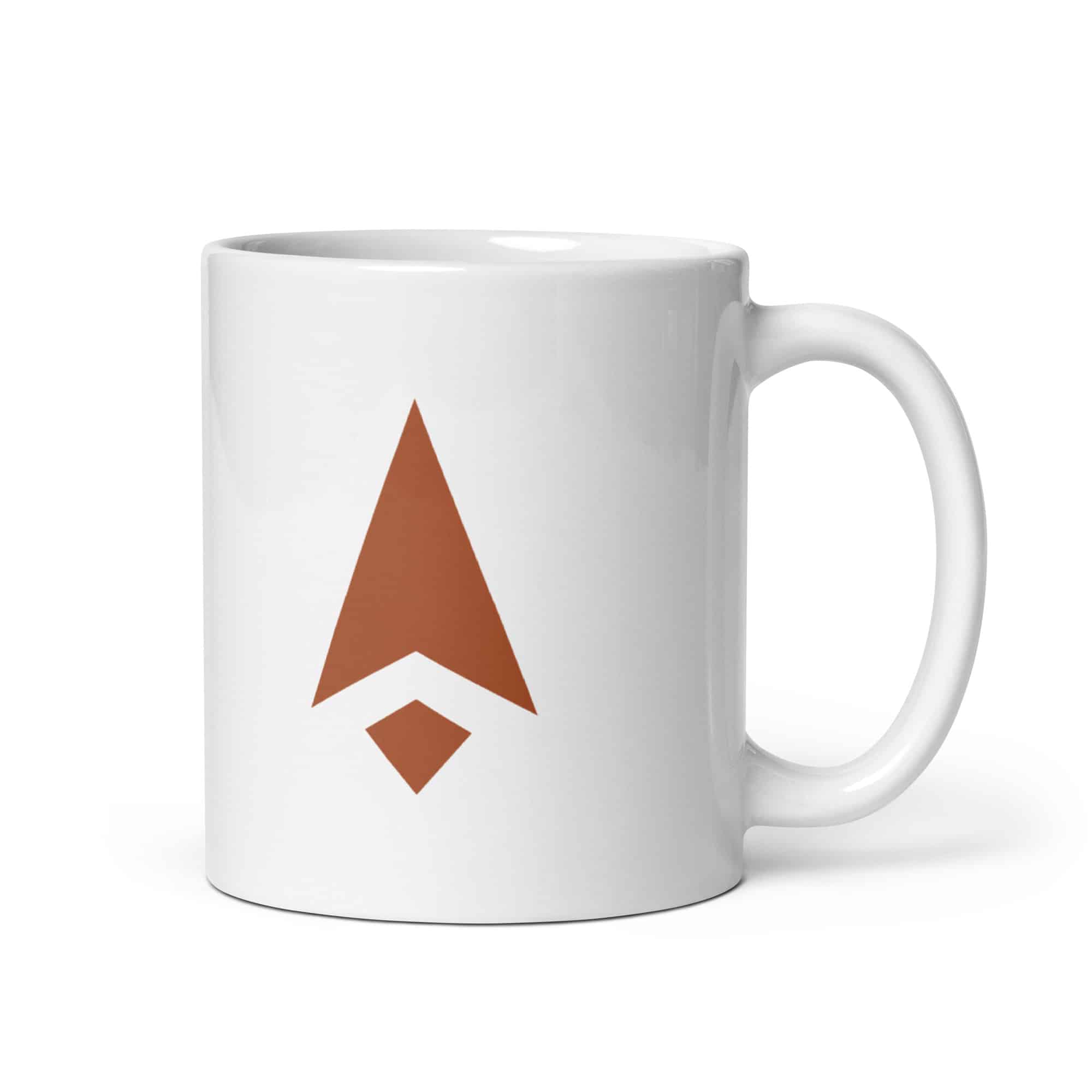 Terracotta Compass Arrow White Ceramic Coffee Mug