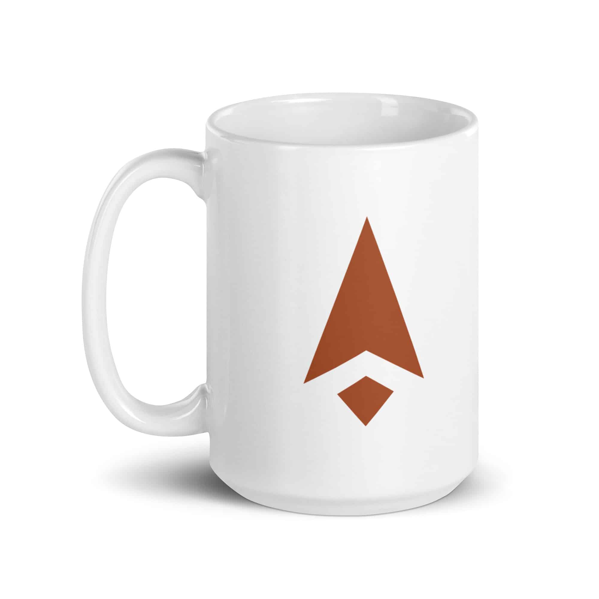 Terracotta Compass Arrow White Ceramic Coffee Mug