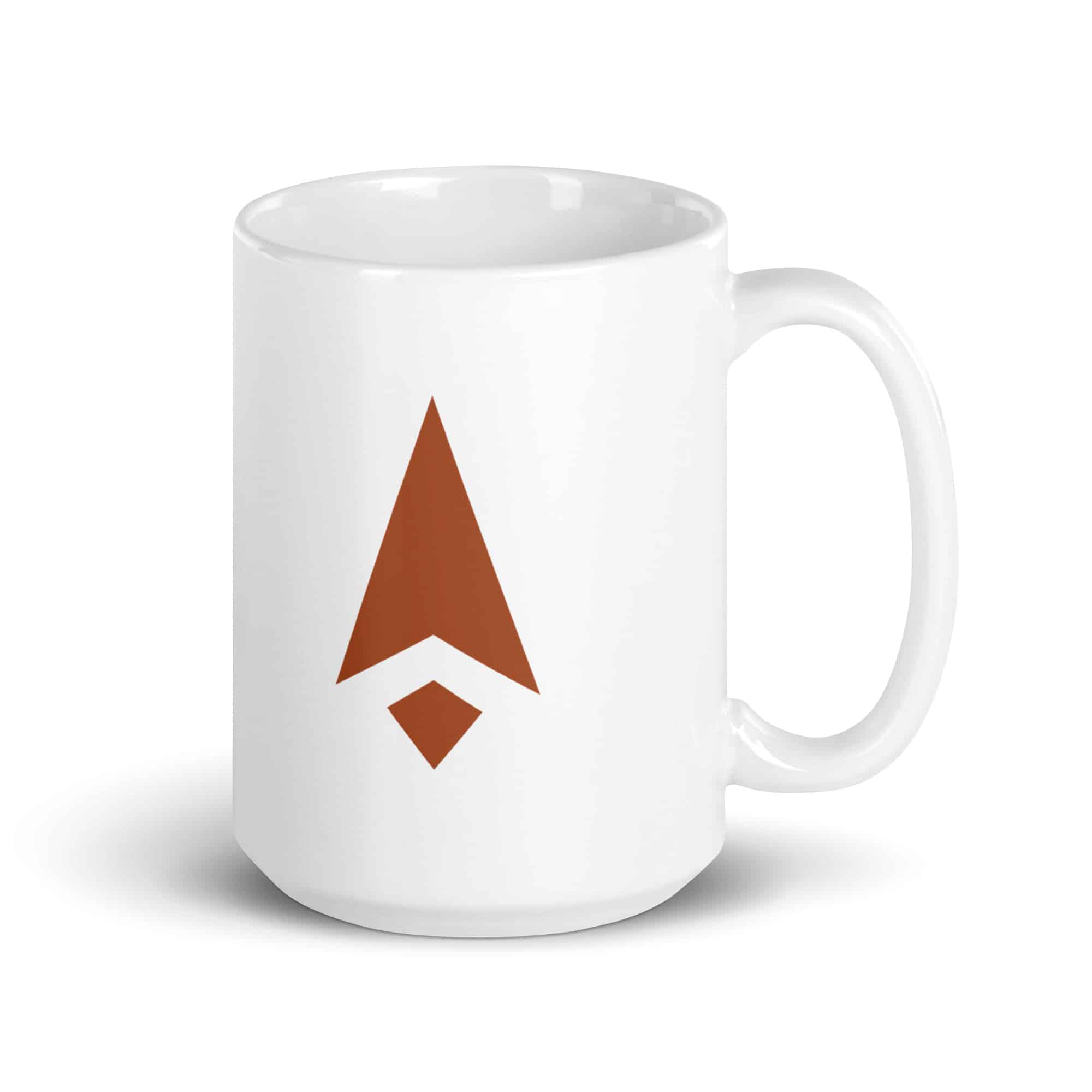 Terracotta Compass Arrow White Ceramic Coffee Mug