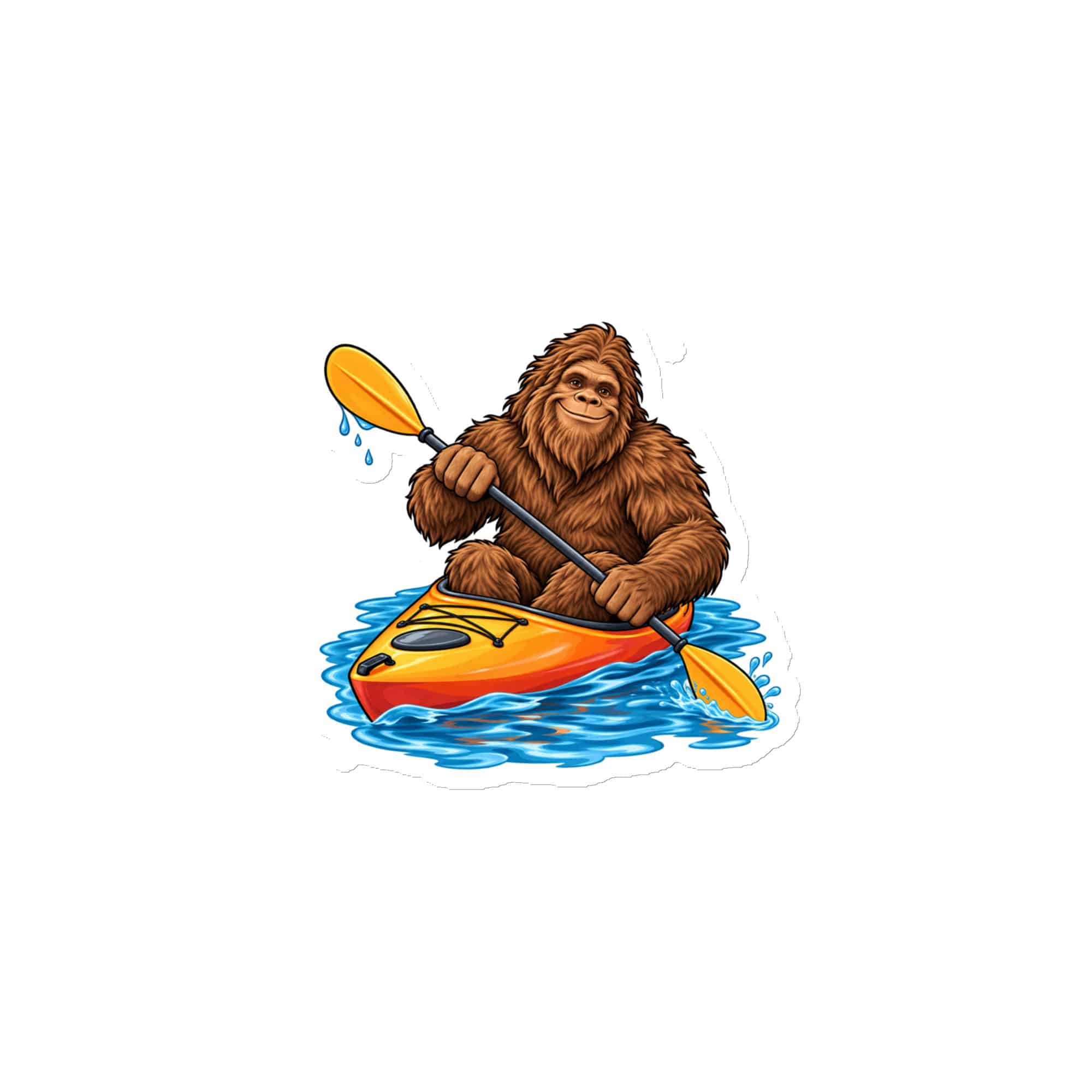 Bigfoot Kayak Adventure Die-Cut Magnet