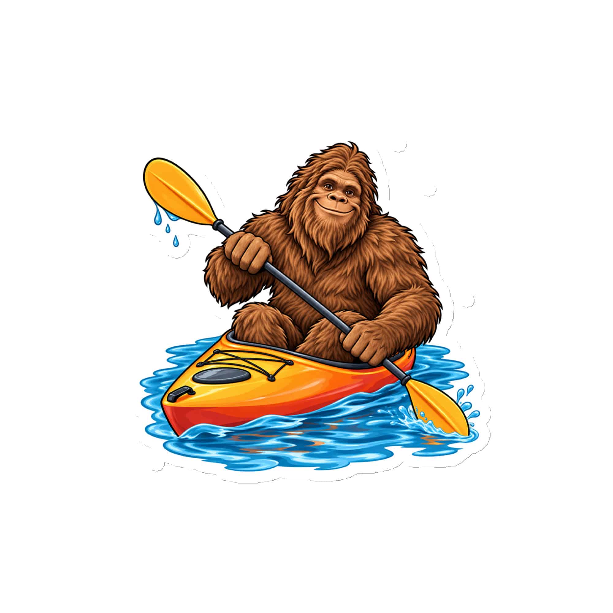 Bigfoot Kayak Adventure Die-Cut Magnet