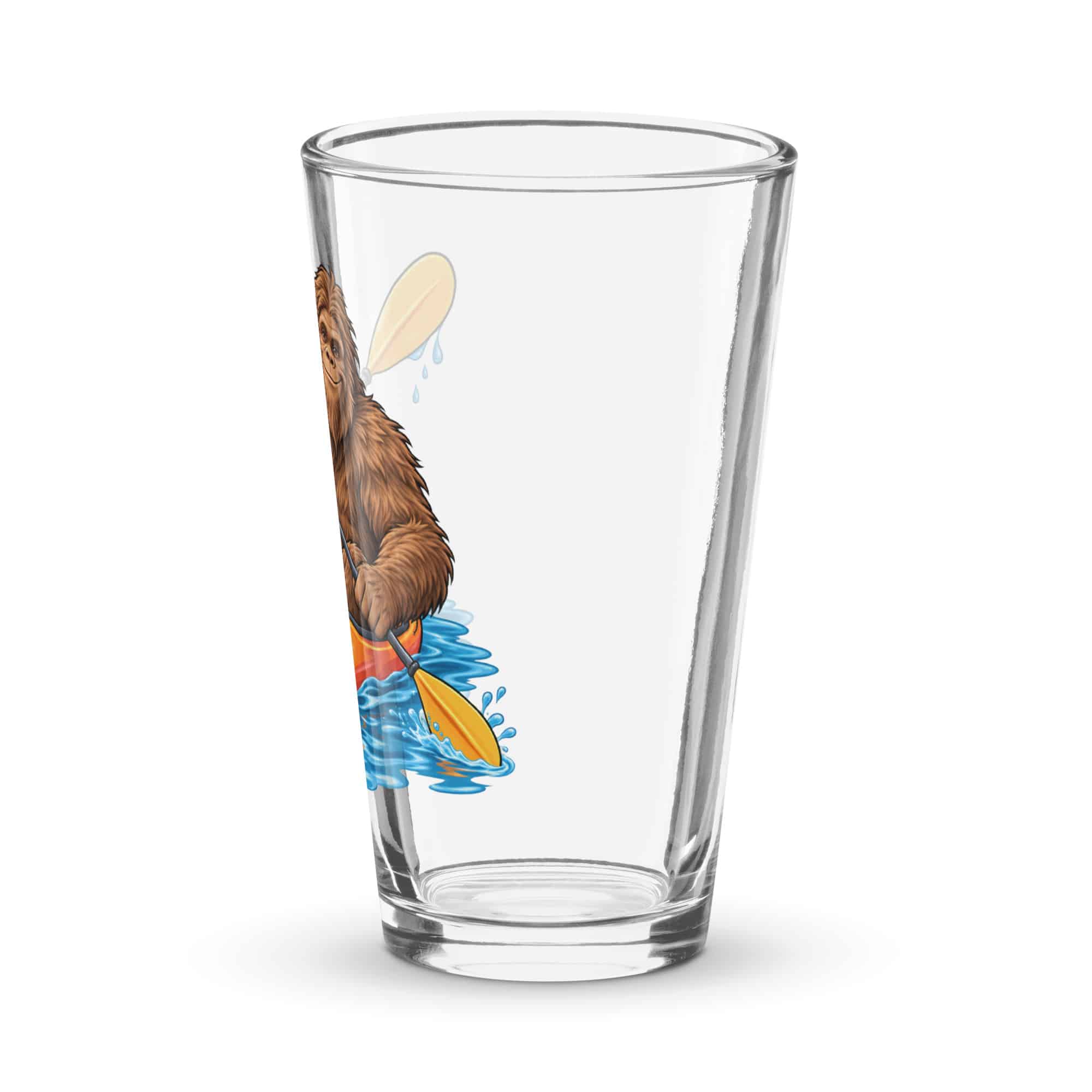 Bigfoot Kayaker Pint Glass