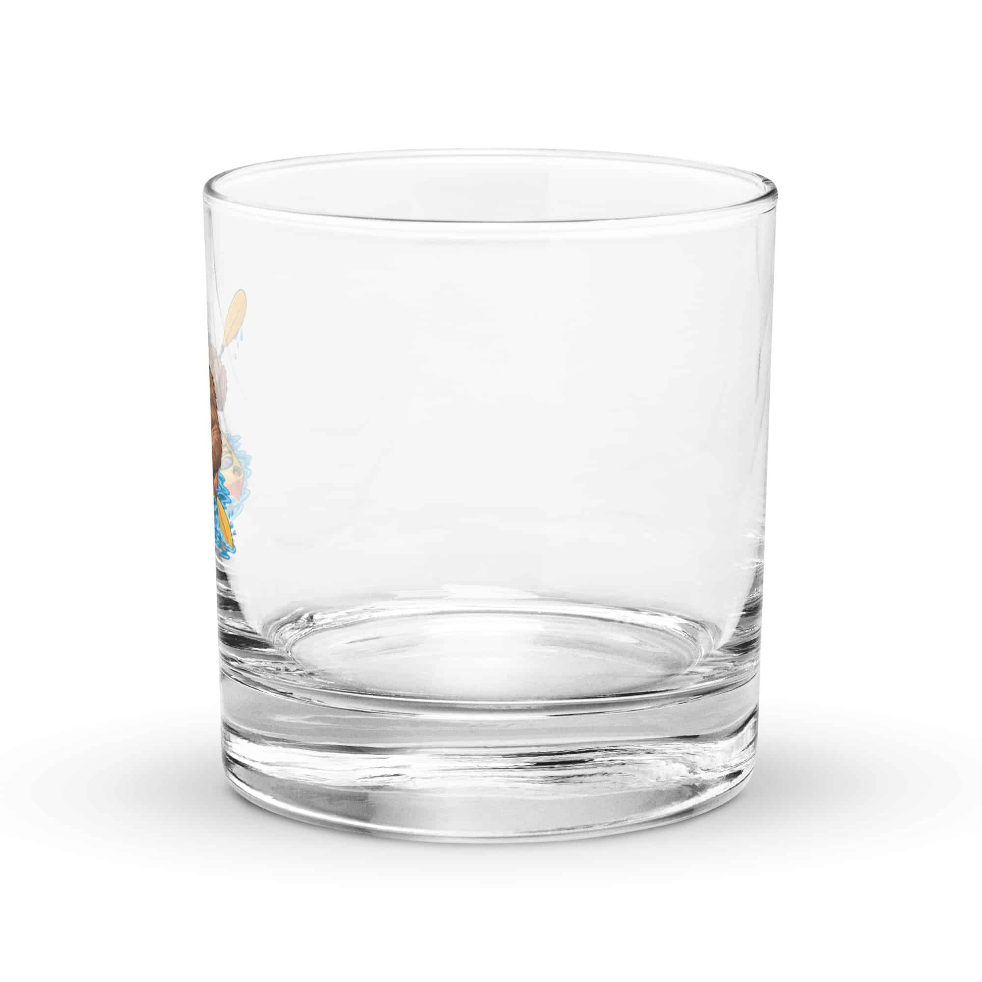 Bigfoot Kayaker Rocks Glass