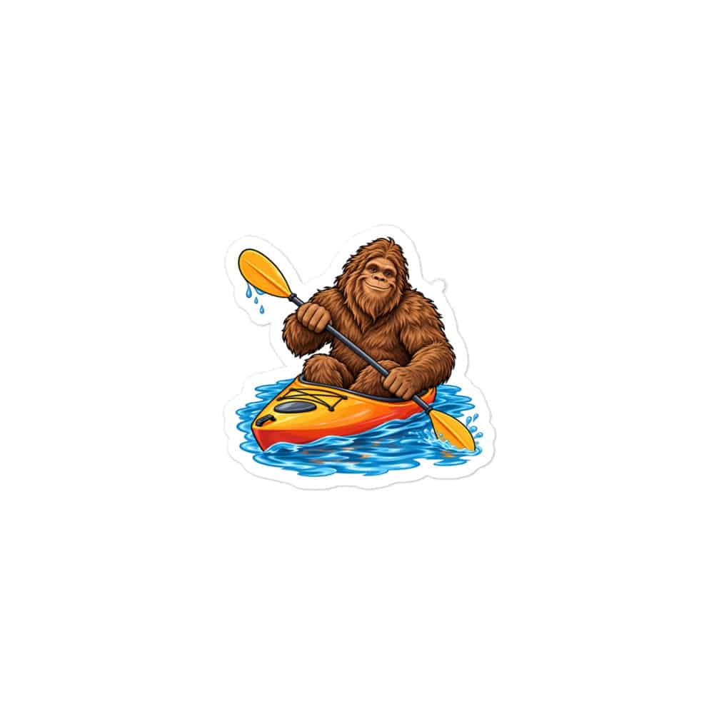 Bigfoot Kayak Adventure Vinyl Sticker