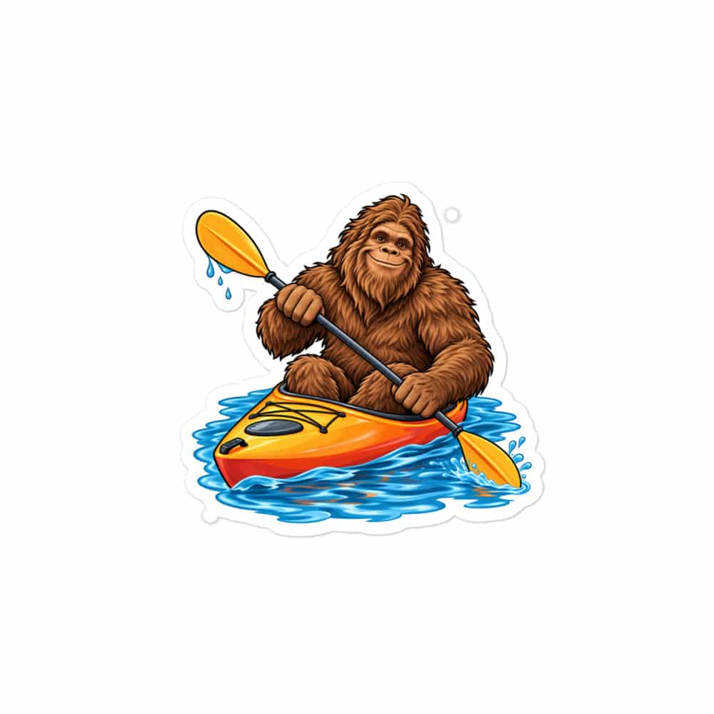 Bigfoot Kayak Adventure Vinyl Sticker