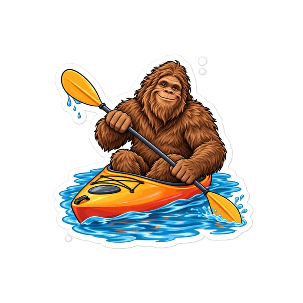 Bigfoot Kayak Adventure Vinyl Sticker