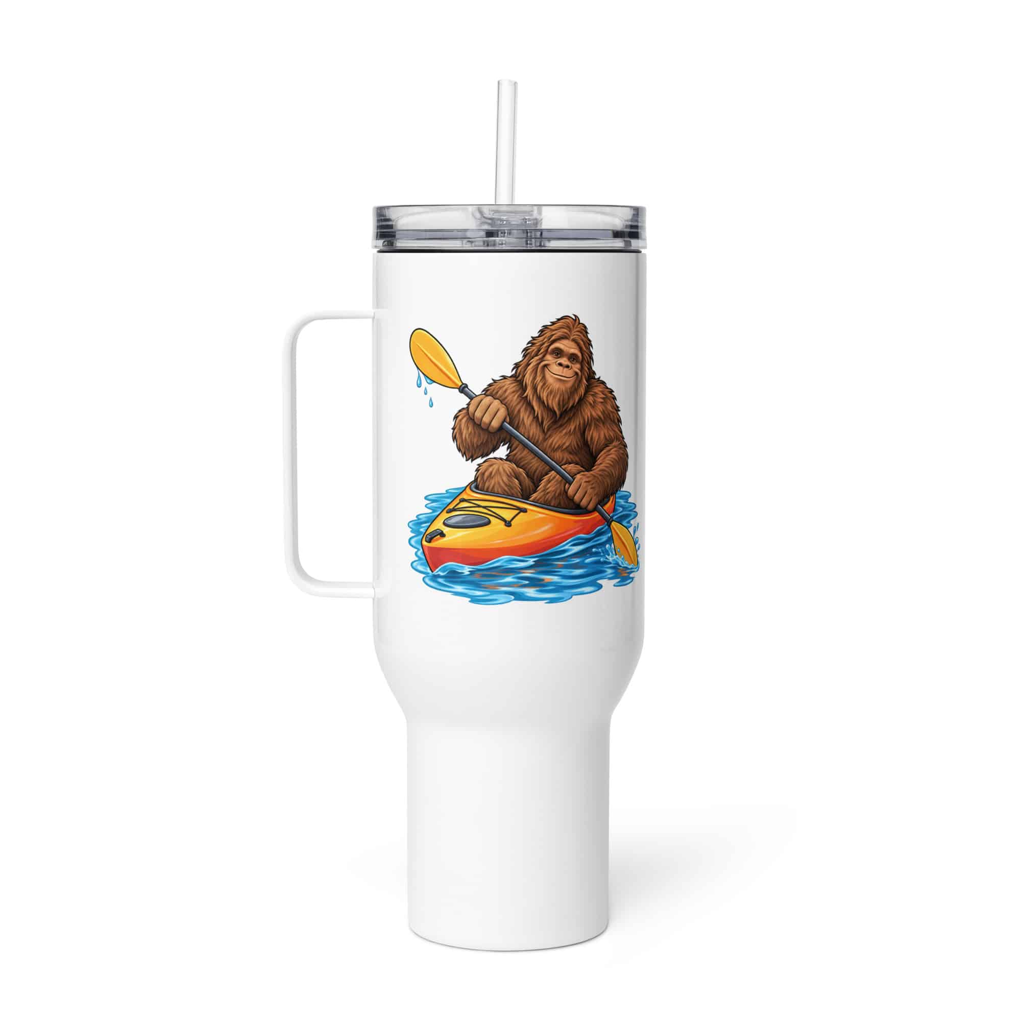 Bigfoot Kayak Adventure Travel Mug