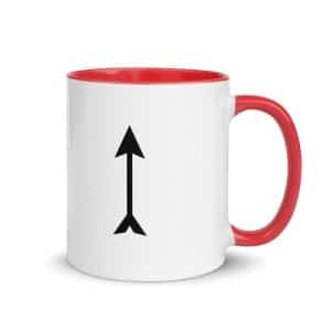 11 Longbow Arrow Black Color Inside Coffee Mug - 11 oz - Main