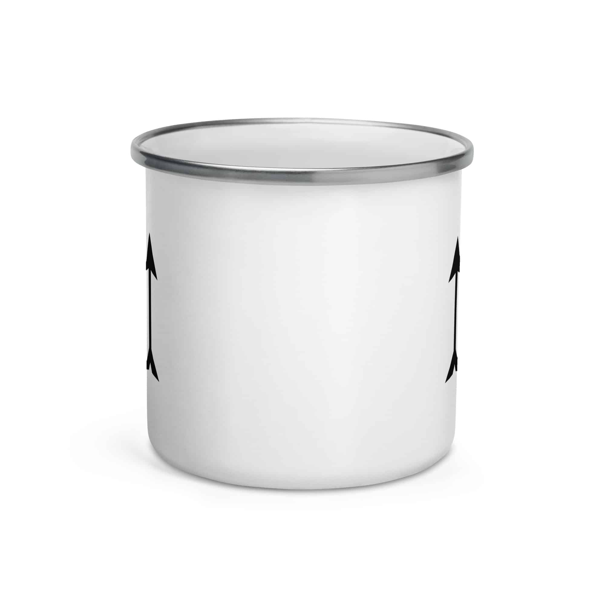 Black Longbow Arrow Enamel Camp Mug