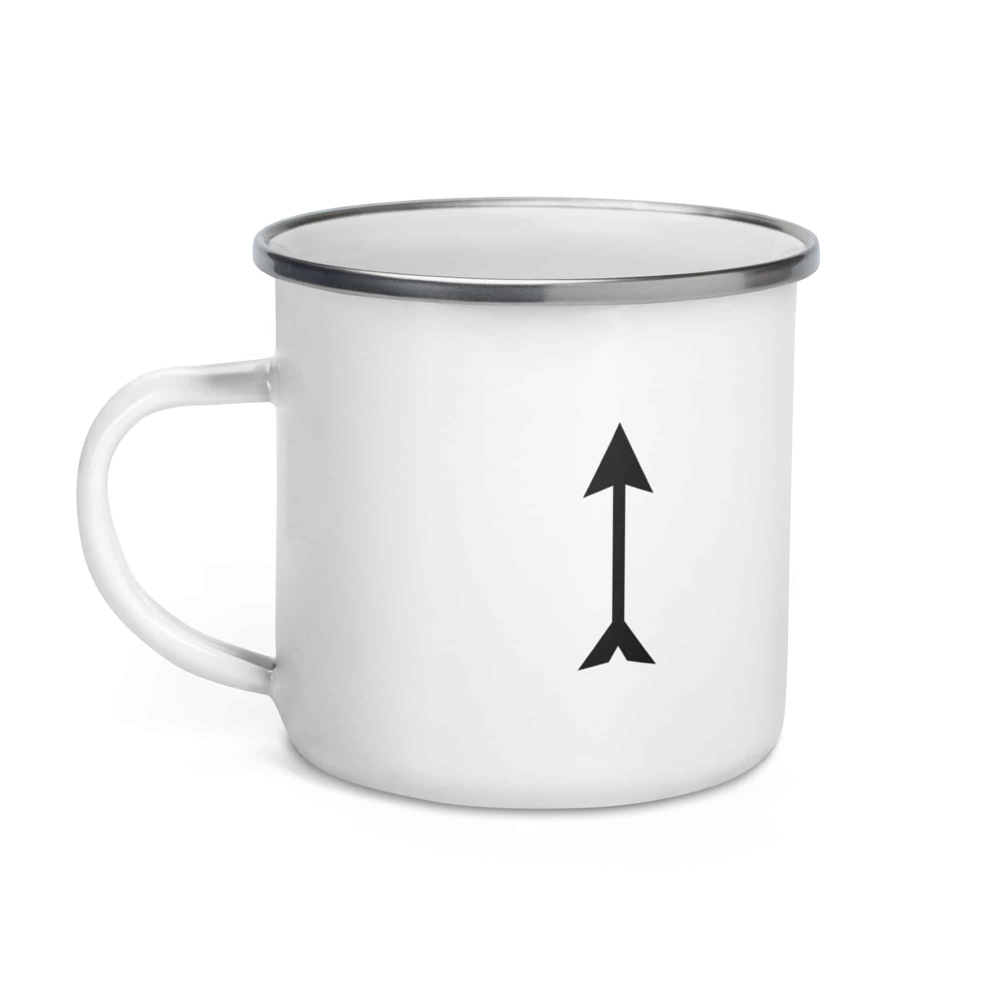 Black Longbow Arrow Enamel Camp Mug