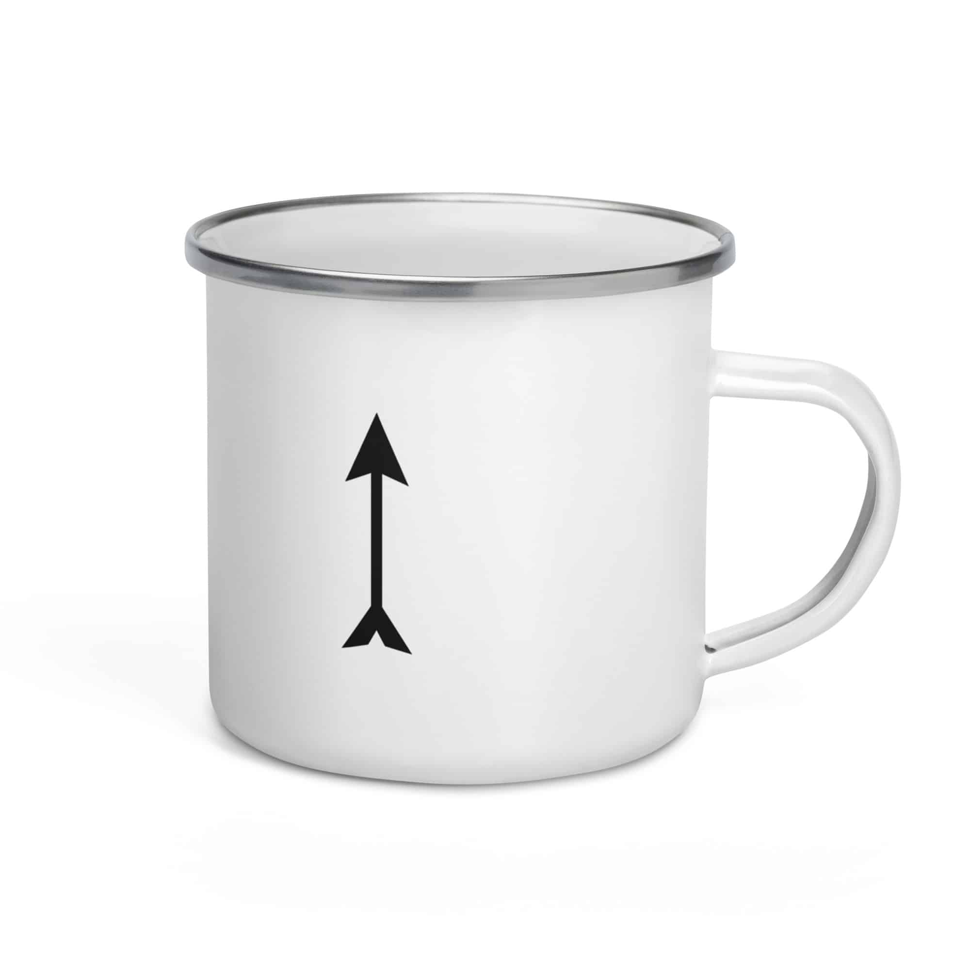 Black Longbow Arrow Enamel Camp Mug