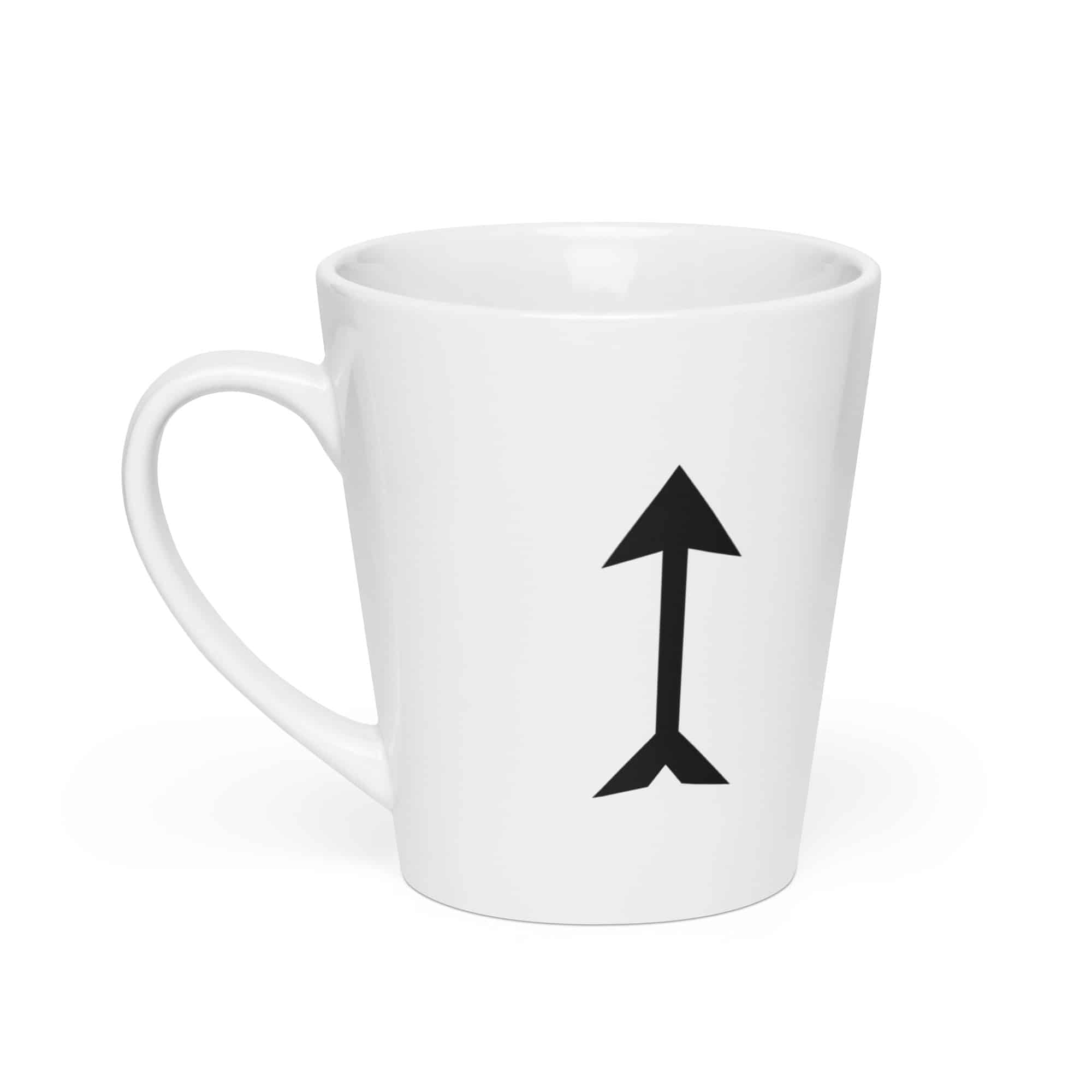 Black Longbow Arrow Latte Mug