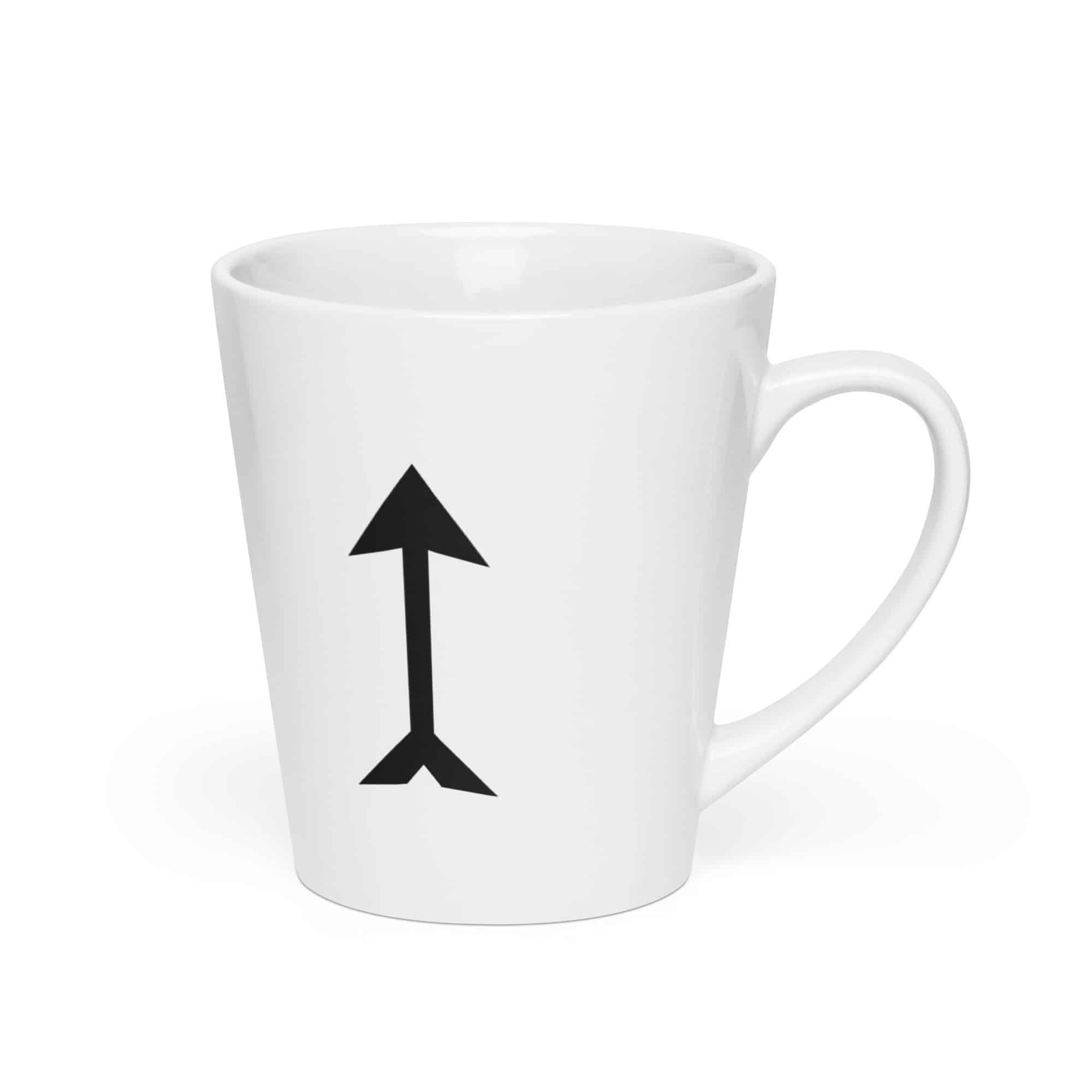 Black Longbow Arrow Latte Mug