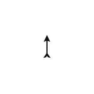 11 Longbow Arrow Black Die-Cut Magnet - 3″×3″ - Main