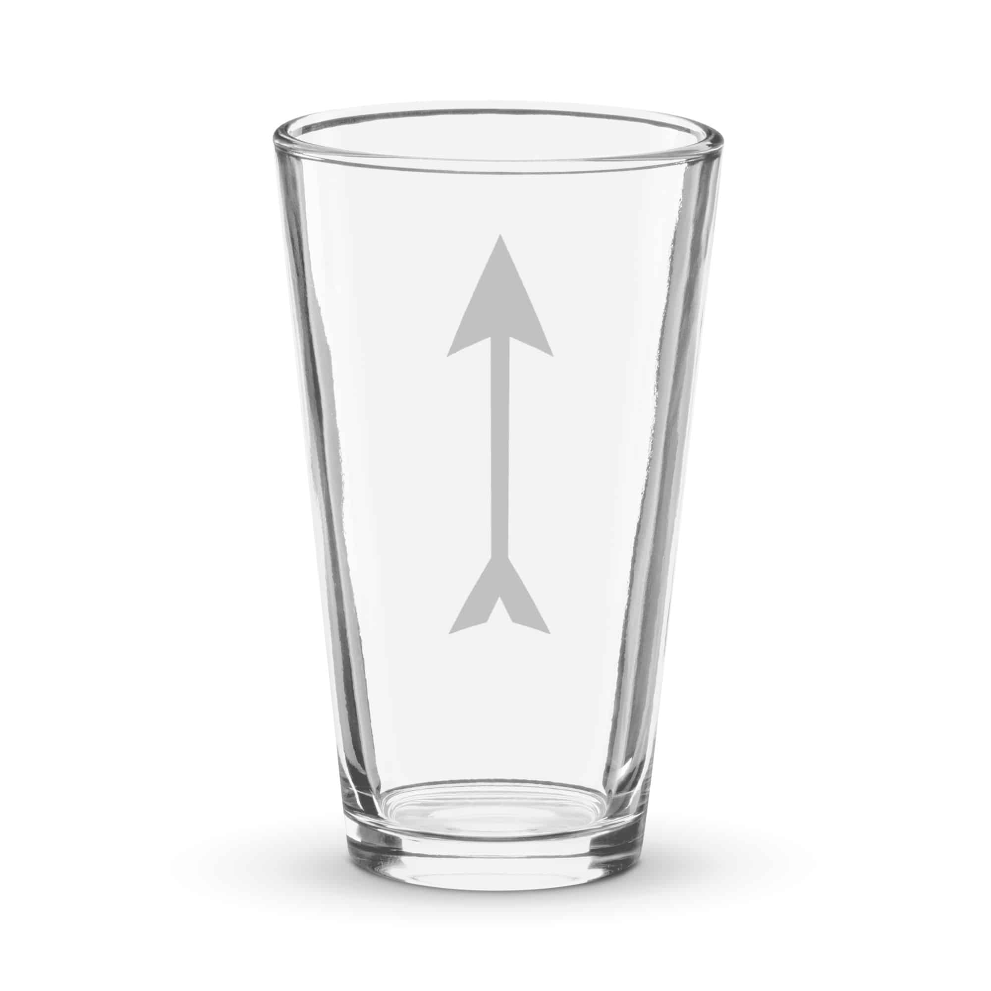 Black Longbow Arrow Pint Glass