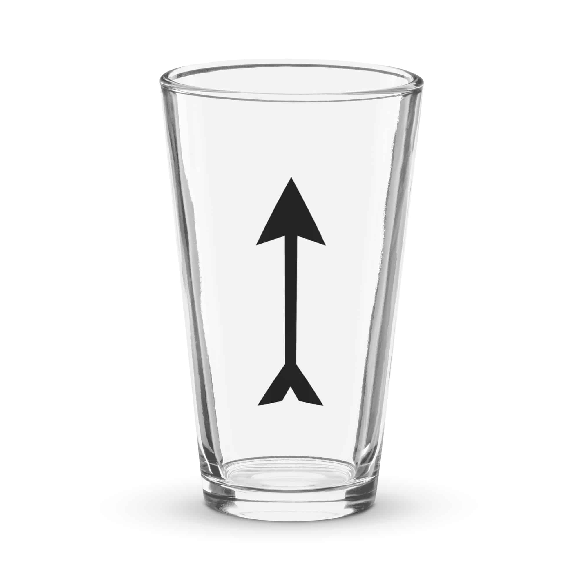 Black Longbow Arrow Pint Glass