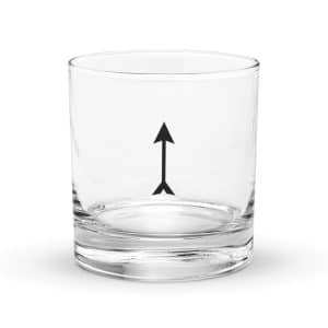 11 Longbow Arrow Black Rocks Glass - 10.5 oz - Main