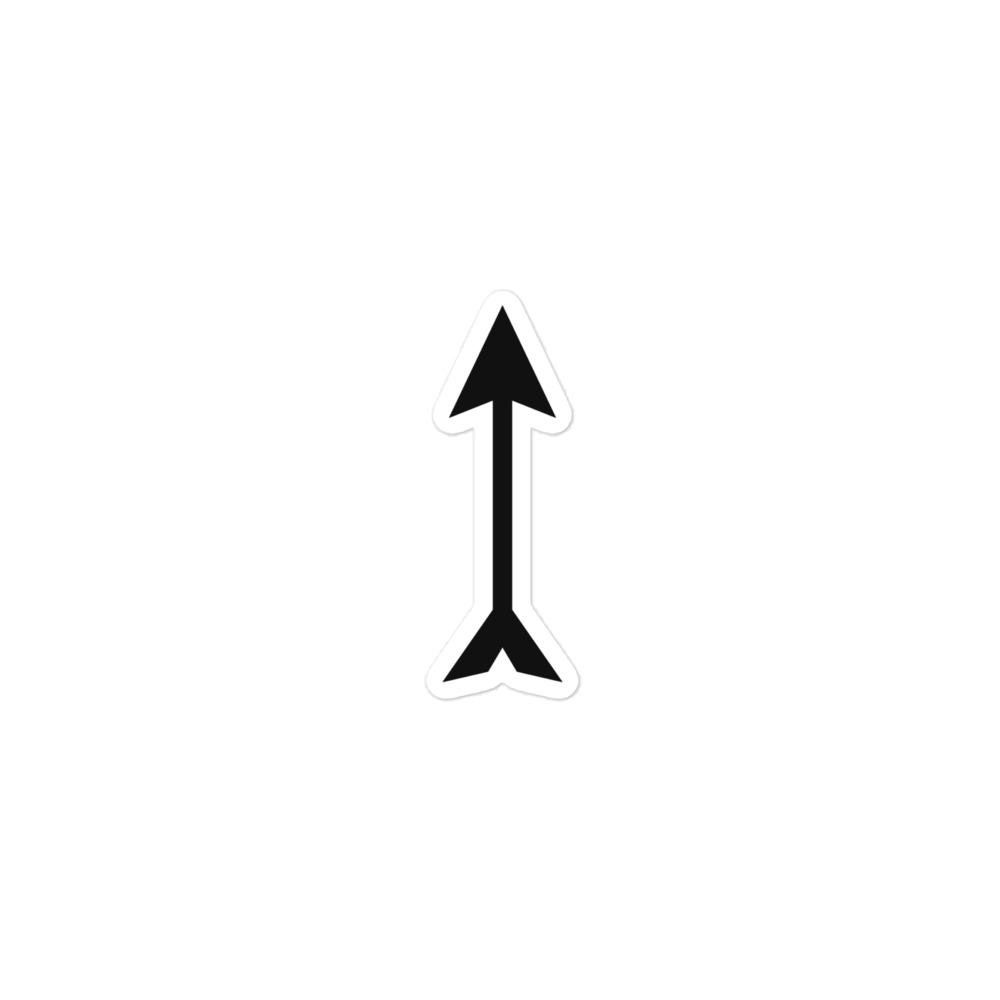 Black Longbow Arrow Vinyl Sticker