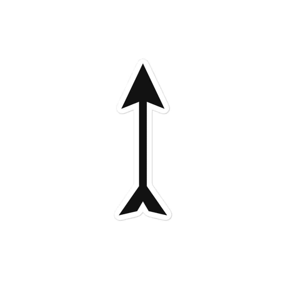 Black Longbow Arrow Vinyl Sticker