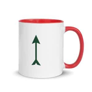 11 Longbow Arrow Forest Green Color Inside Coffee Mug - 11 oz - Main