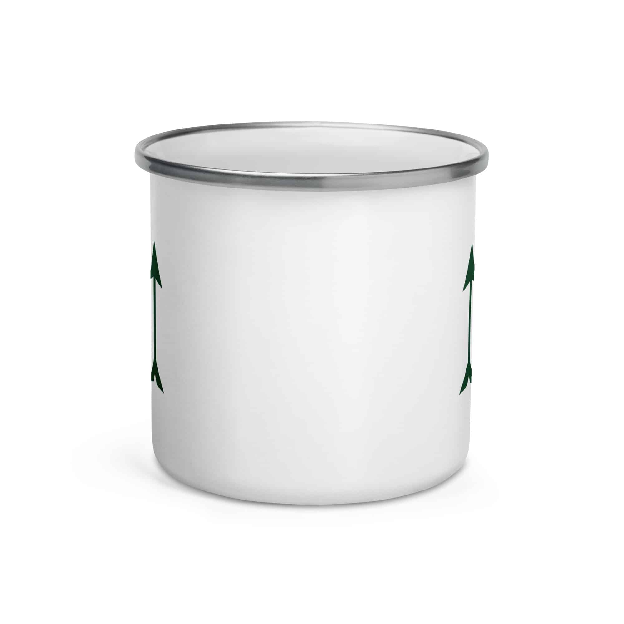 Forest Green Longbow Arrow Enamel Camp Mug