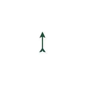 11 Longbow Arrow Forest Green Die-Cut Magnet - 3″×3″ - Main