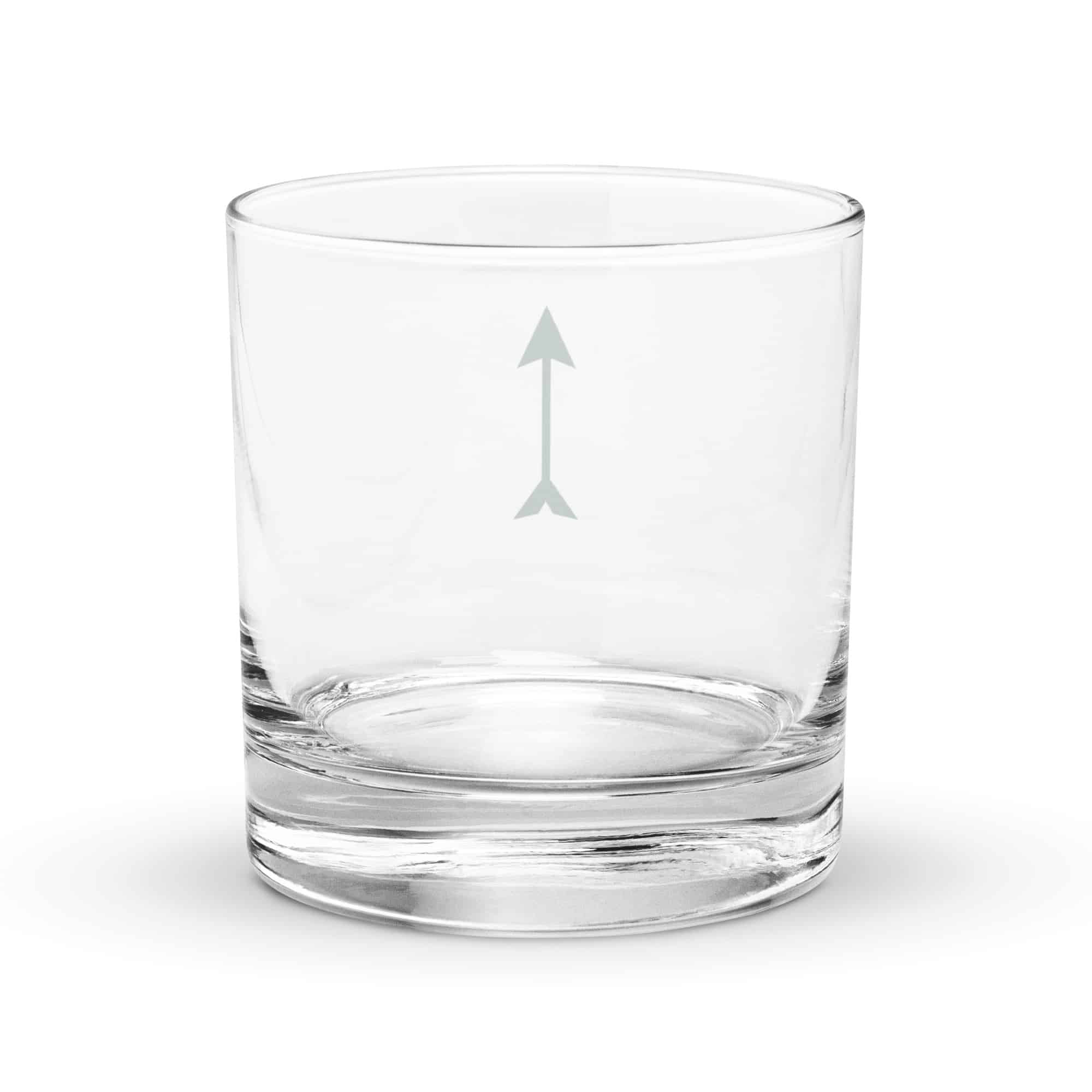 Forest Green Longbow Arrow Rocks Glass
