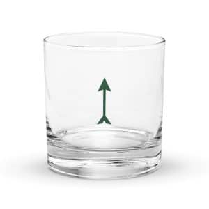 11 Longbow Arrow Forest Green Rocks Glass - 10.5 oz - Main