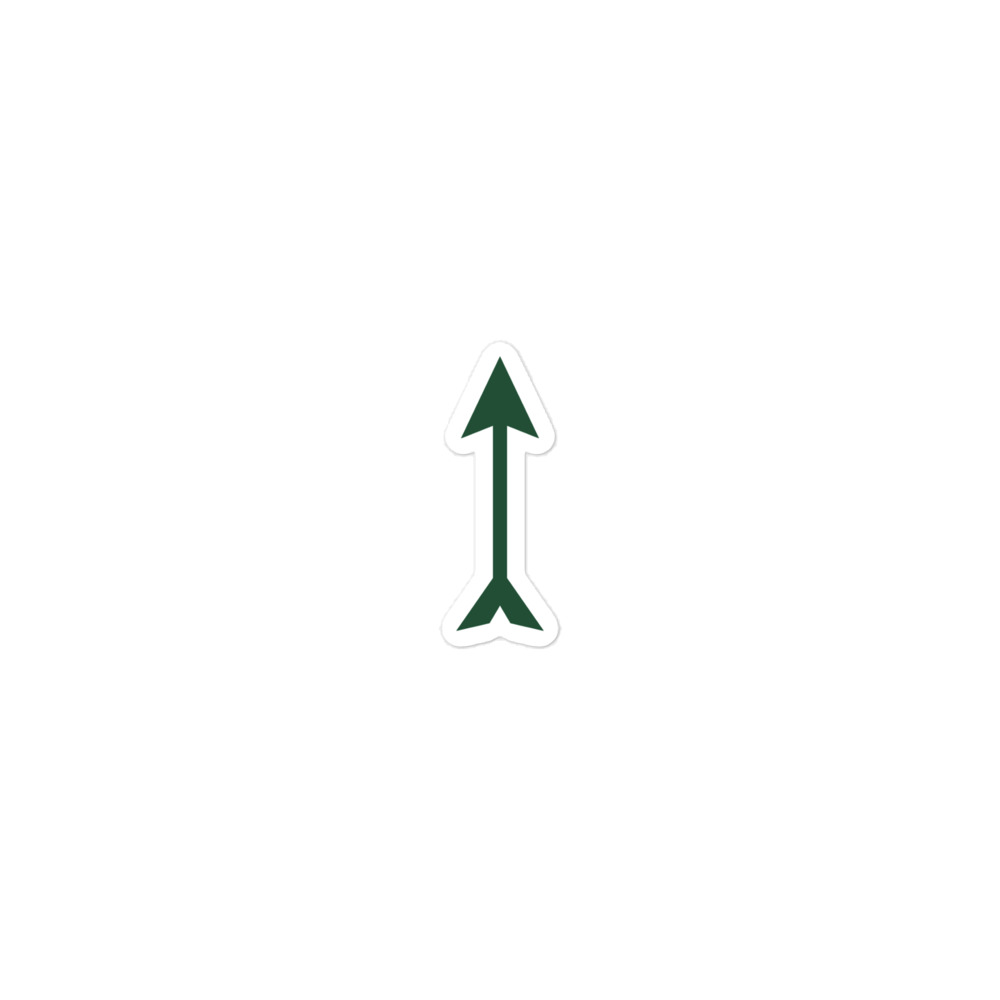 Forest Green Longbow Arrow Vinyl Sticker