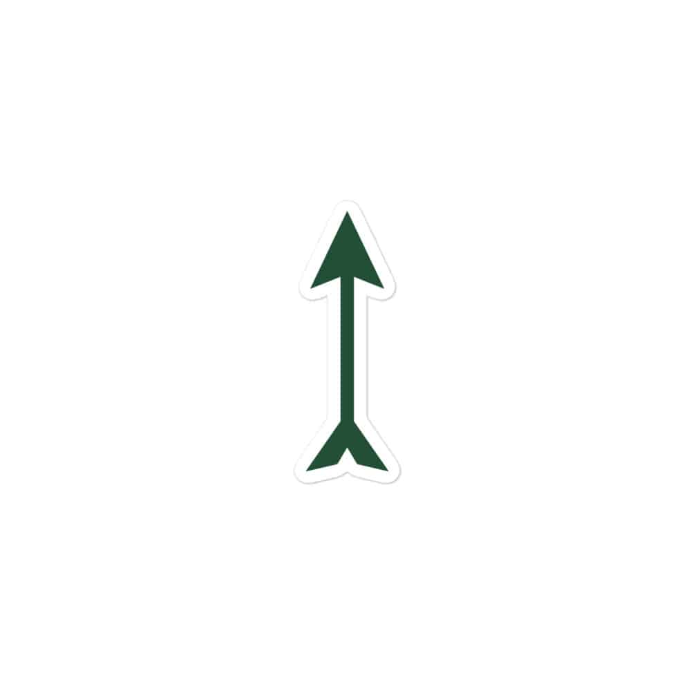 Forest Green Longbow Arrow Vinyl Sticker