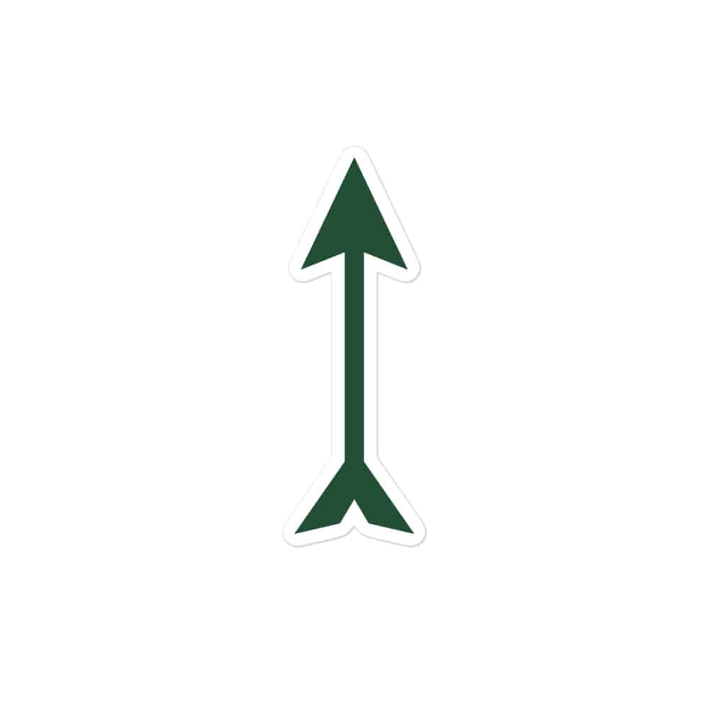 Forest Green Longbow Arrow Vinyl Sticker