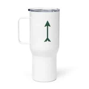 11 Longbow Arrow Forest Green Travel Mug - 25 oz - Main