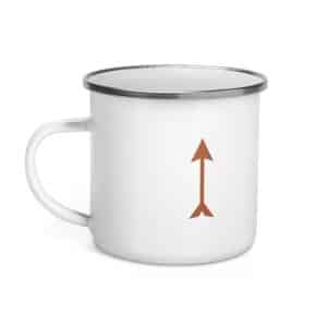 11 Longbow Arrow Terracotta Enamel Camp Mug - 12 oz - Left