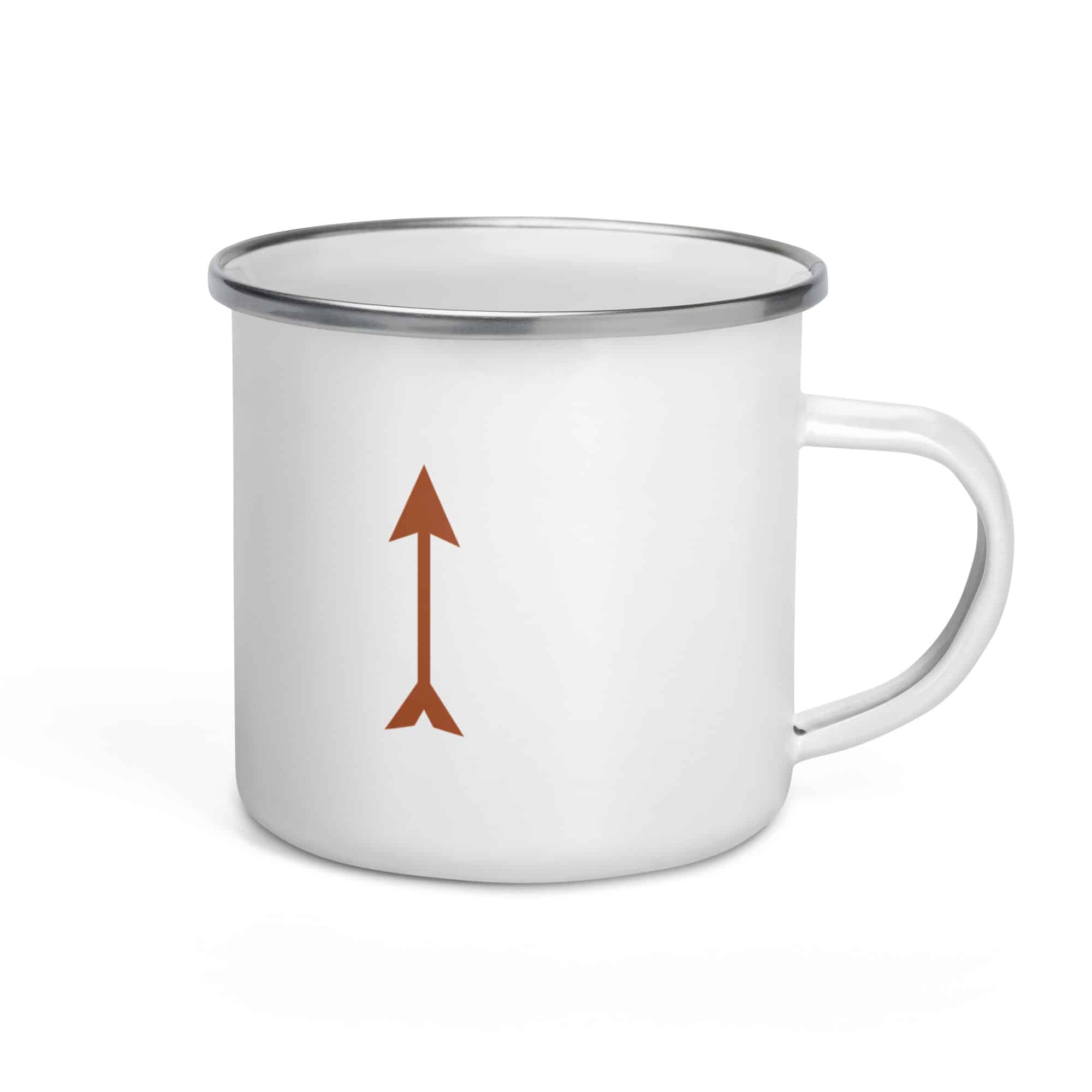 Terracotta Longbow Arrow Enamel Camp Mug