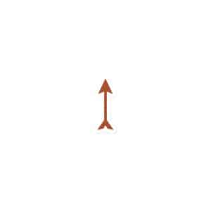 11 Longbow Arrow Terracotta Die-Cut Magnet - 3″×3″ - Main