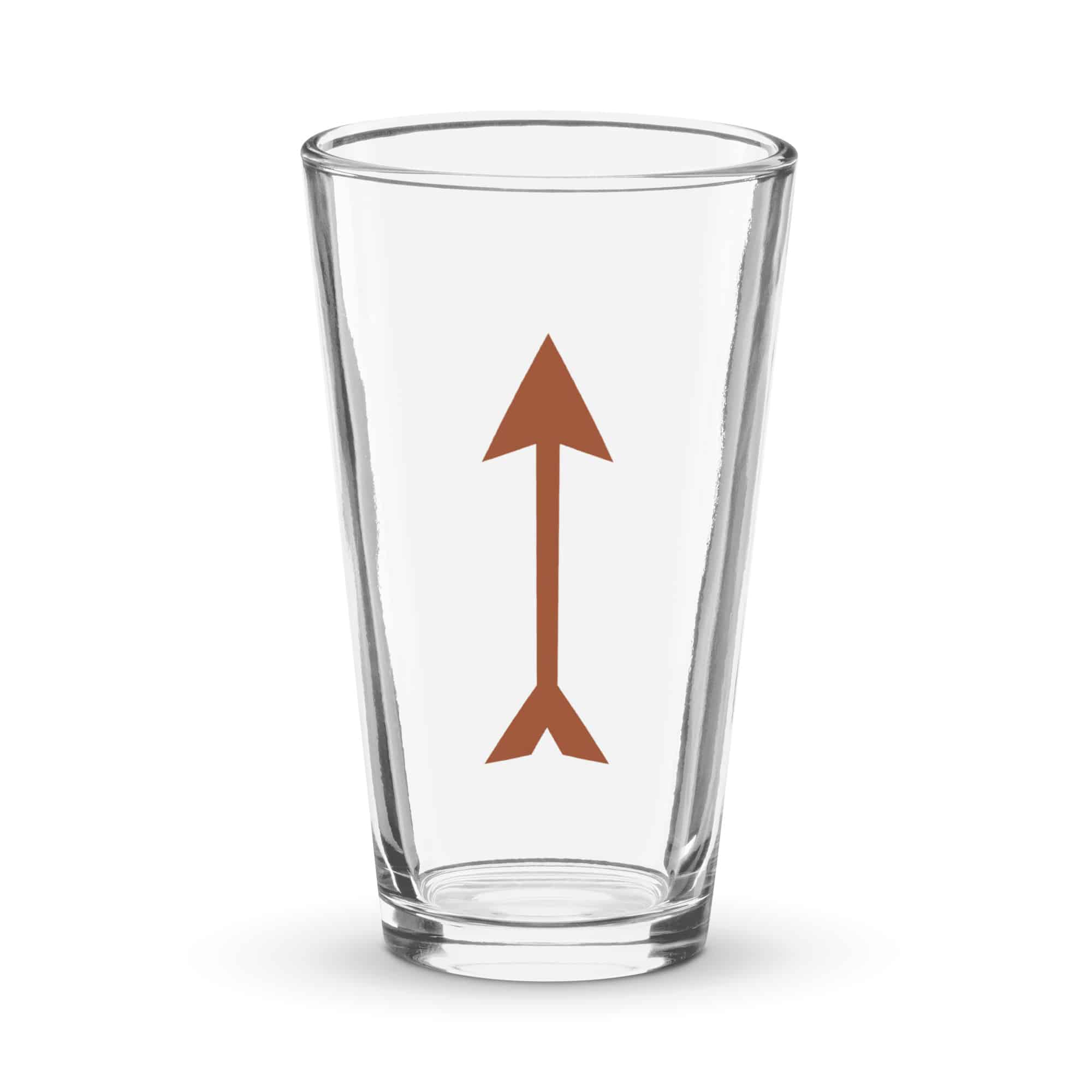 Terracotta Longbow Arrow Pint Glass