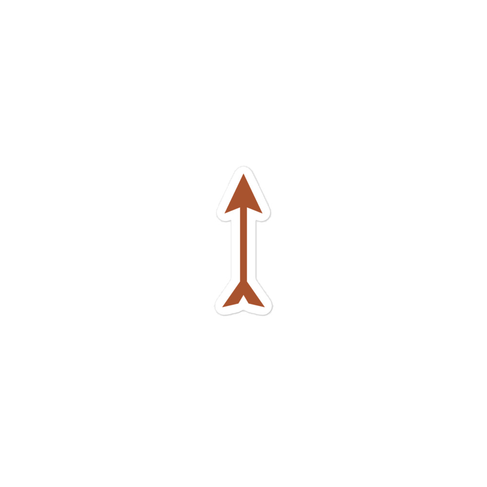 Terracotta Longbow Arrow Vinyl Sticker