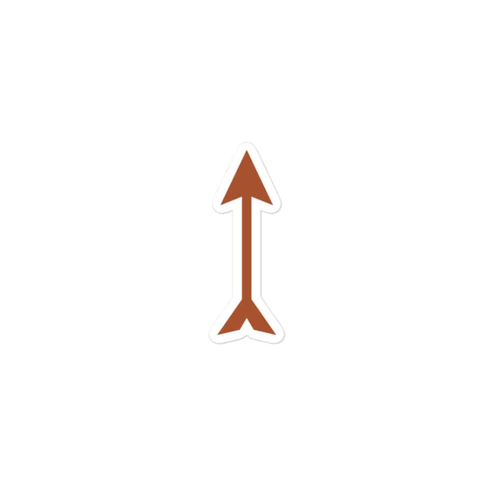 Terracotta Longbow Arrow Vinyl Sticker